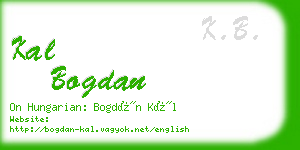 kal bogdan business card